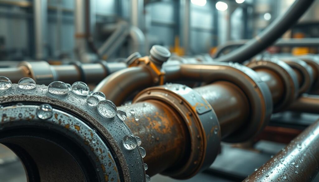 Kondensation an Rohrleitungen durch Temperaturunterschiede