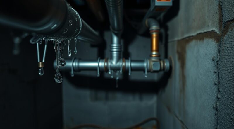 Kondensation an Rohrleitungen im Keller